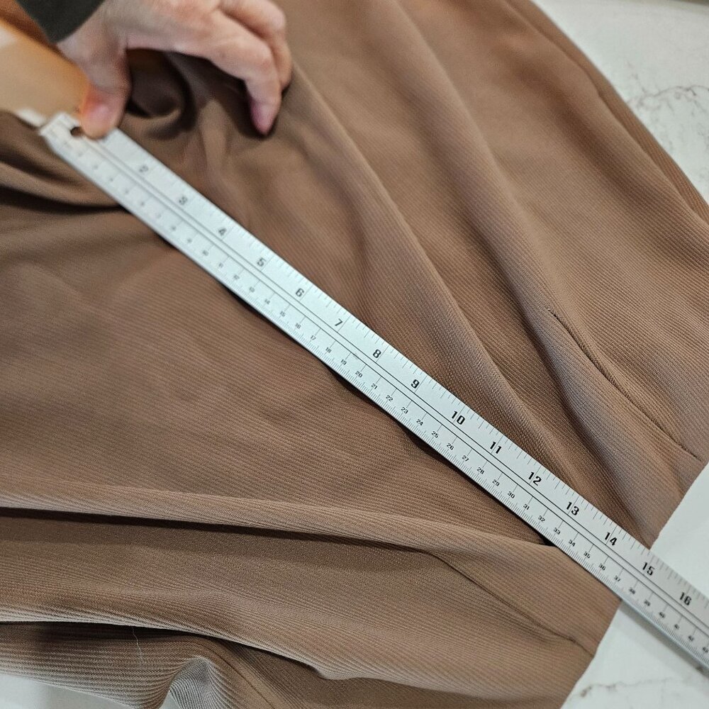 Bernard Zins Paris Trousers Size 12 Brown Tan Wool Blend‎ Luxury From France - Picture 10 of 10
